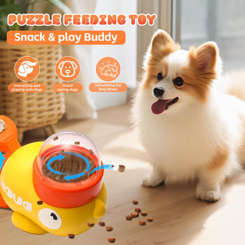 Cane con Papera Snack durante il gioco